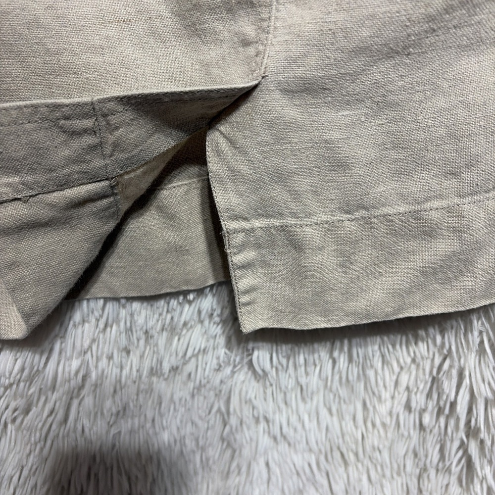 Eileen Fisher Women's Size Large Beige Linen Straight Pencil Midi Skirt - Picture 7 of 9